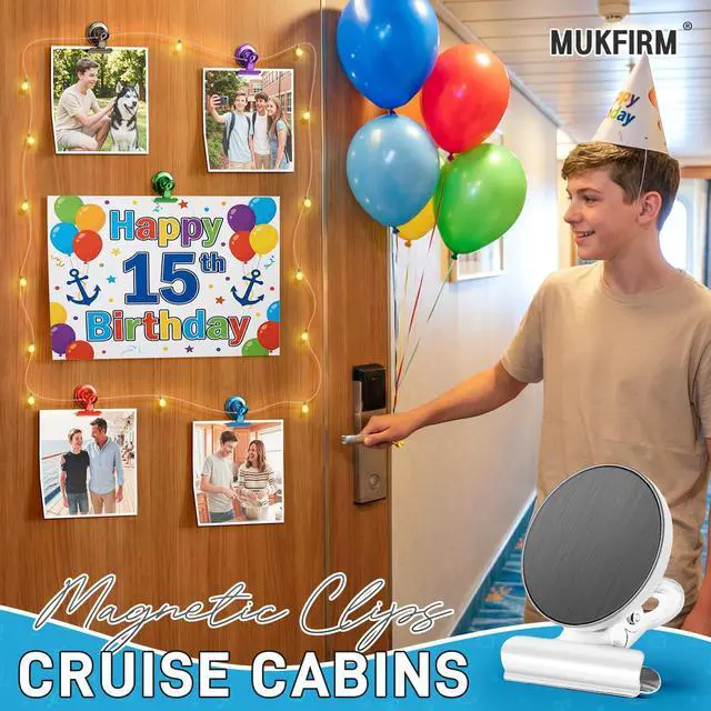 Alt view image 3 of 7 - 8 Pack Magnetic Clips Heavy Duty for Refrigerator, Whiteboard, Cruise Cabins, Strong Clip Magnets for Fridge, Classroom, Locker, Metal Magnet Clips for Kitchen, Office, Photo Display,Organization