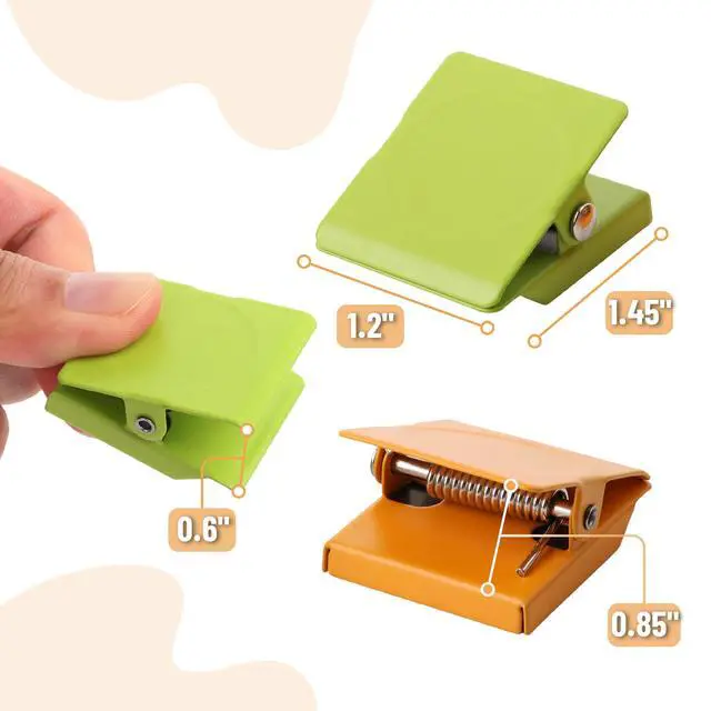 Alt view image 3 of 7 - Magnetic Clips, 8 pcs, Assorted Color, 1.2, Metal Clips | Refrigerator Magnets