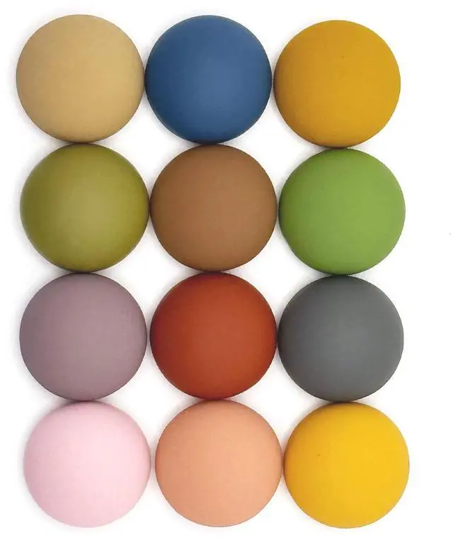 Main image of 12PCS Strong Colorful Decorative Cute Matte Fridge Magnets | Strong, Decorative, Cute - Refrigerator Magnets For Office, Whiteboard, Cabinets, Kitchen, Dishwasher