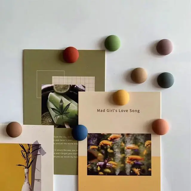 Alt view image 7 of 7 - 12PCS Strong Colorful Decorative Cute Matte Fridge Magnets | Strong, Decorative, Cute - Refrigerator Magnets For Office, Whiteboard, Cabinets, Kitchen, Dishwasher