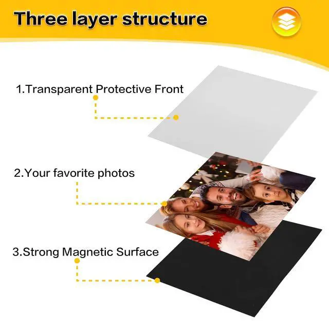 Alt view image 4 of 6 - 15 Pack Magnetic Picture Frames for Refrigerator, 4x6 Inch, Black | Magnetic Photo Frames for Refrigerator, Wall, Cabinet and Locker Decor