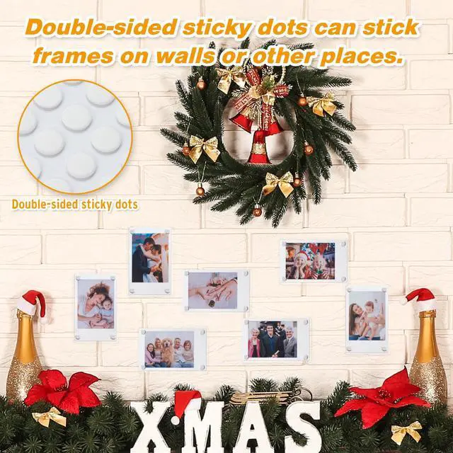 Alt view image 4 of 7 - 15 Pack Acrylic Fridge Magnetic Frame for Polaroid, 2.36x3.54 In Mini Picture Frames for Fujifilm Instax Mini, Double Sided Photo Refrigerator Magnet Picture Frame Clear Picture Display Frame