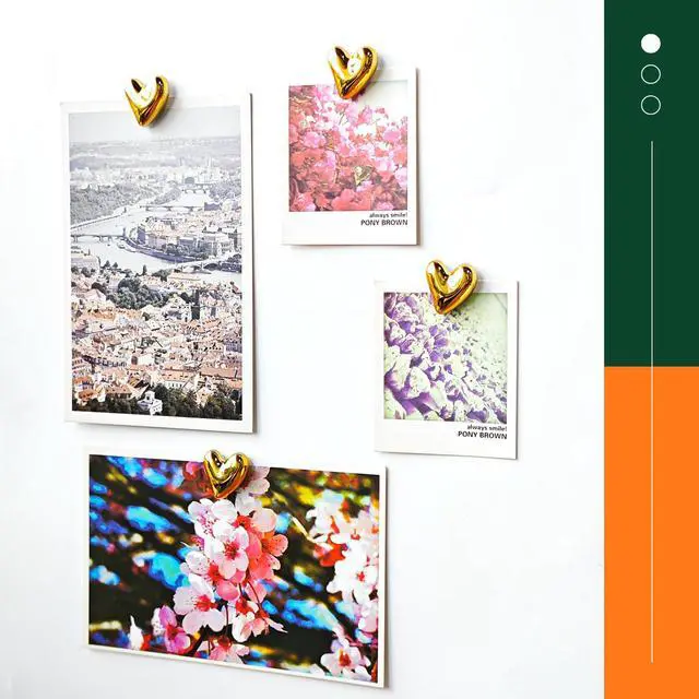 Alt view image 2 of 7 - 12PCS Refrigerator Magnets Gold Magnets for Fridge 0.83in Small | Love Heart Cute Decorative Magnet Set for Home Kitchen Office Whiteboard Decor