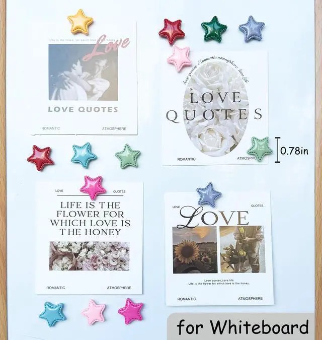 Alt view image 4 of 7 - Cute Fridge Magnets,Colorful Strong Star Magnets Refrigerator | Colorful 3D Craft Decor Magnet,Fun Strong Fridge Magnets for Kitchen,Office Whiteboard, Cabinet and Locker