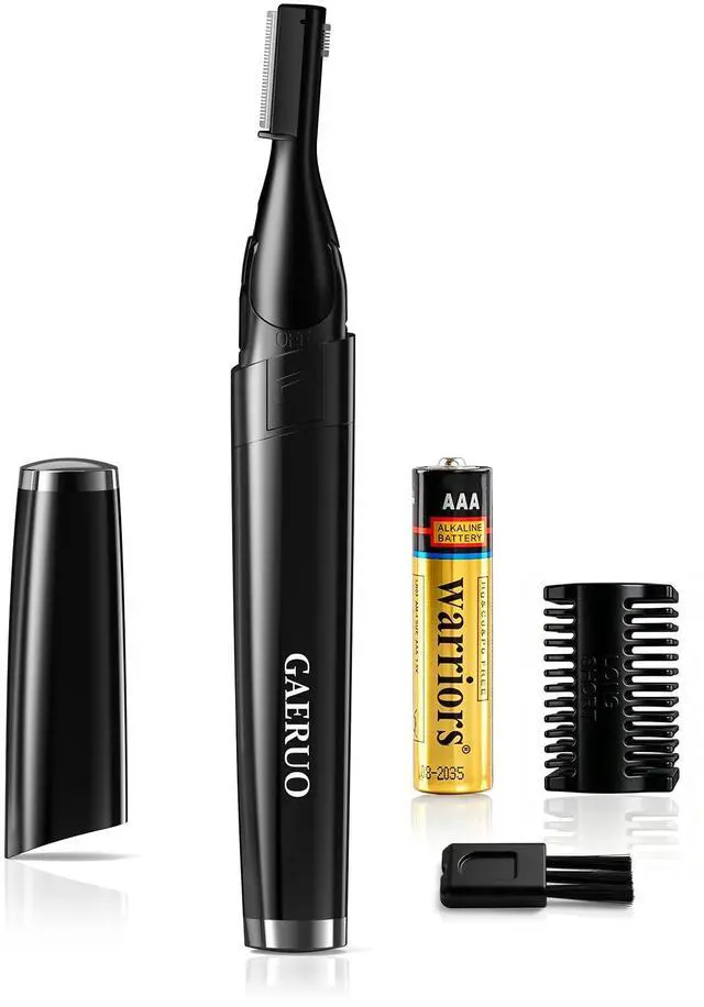 Main image of Electric Eyebrow Trimmer for Men Women, Painless Eyebrow Razor with Comb Battery, Dual-Blade Facial Hair Remover, Precision Shaver for Face, Upper Lip, Beard, Sideburns, Body, 30° Pivoting Head
