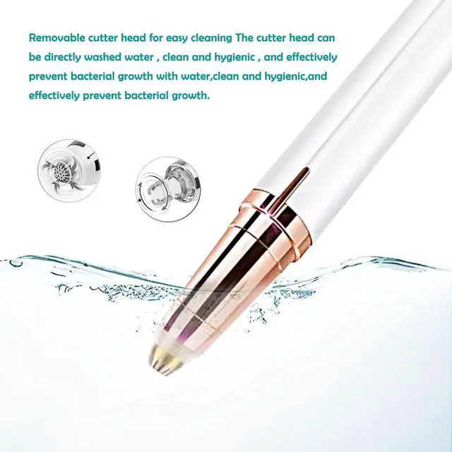 Alt view image 6 of 6 - USB Rechargeable Portable Electric Eyebrow Trimmer Pen for wemen,Eyebrow Hair Remover for face Fingers Legs Mouth, Safe Eyebrow Shaver Razor Tool Painless Precision(White)