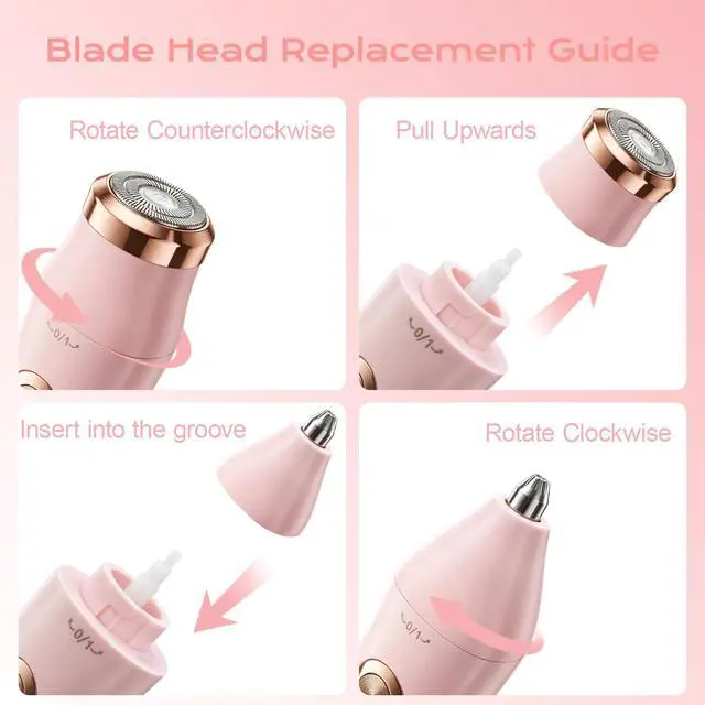 Alt view image 5 of 7 - Electric Razors for Women, 3 in1 Bikini Trimmer, Waterproof Rechargeable Facial Hair Removal & Eyebrow Shaver with LED Display for Leg/Face/Armpit/Bikini(Pink)