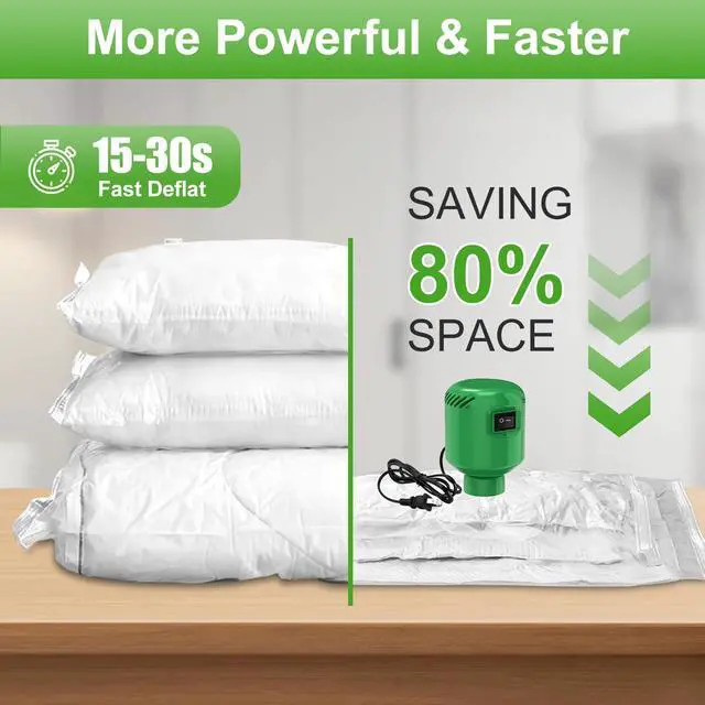Alt view image 2 of 7 - Travel Vacuum Pump for Storage Bags, Air Pump,Vacuum Bag Pump,Green | Electric Vacuum Pump for Storage Bags, Strong Suction Power Vacuum Bag Pump, Vacuum Seal Pump