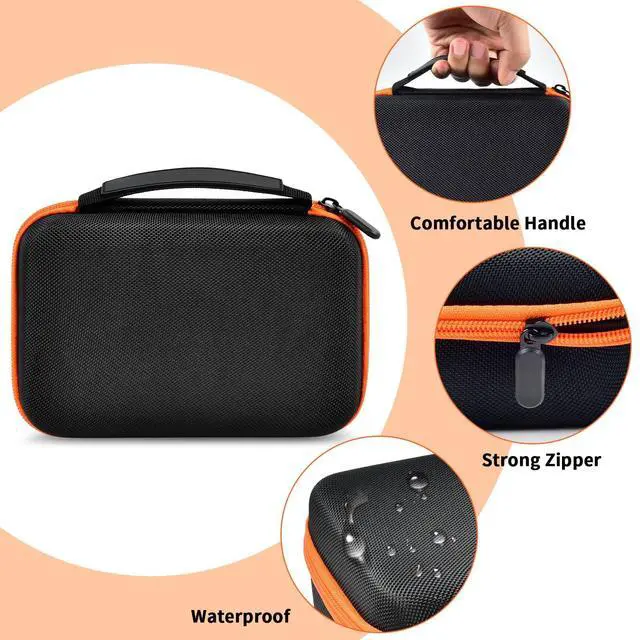 Alt view image 4 of 7 - Tire Inflator Case for WARWOLF, for Powools, for VacLife | Room for Air Hose, Nozzles and Cables, Dual Zippers and Carry Handle for Car Trunks, Road Trips and Garage Storage - Black