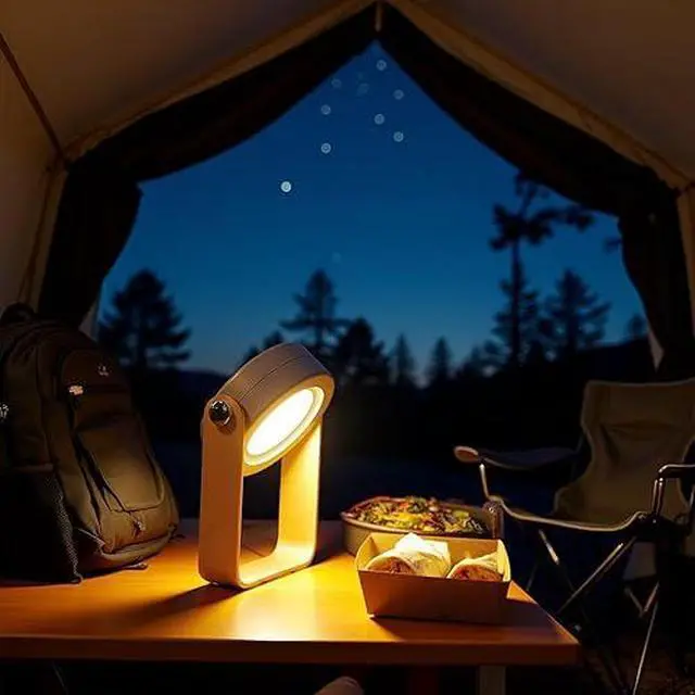 Alt view image 4 of 7 - Retro Lantern Light USB Rechargeable Outdoor Camping Light, Three Level Dimming, Portable Emergency Atmosphere Light, Suitable for Camping and Home Decoration (Wooden Handle Lantern Light)