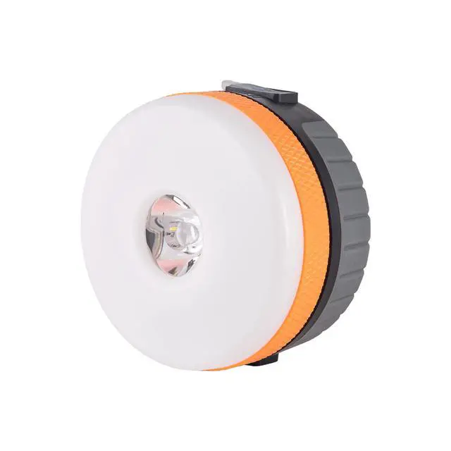 Alt view image 2 of 7 - LED Camping Lighting Fixture, Rechargeable Portable, Magnetic | Camping Lantern for Emergency, Hurricane, Outage, Charger for Mobile, 2200 mAh, Orange, 2 Pack