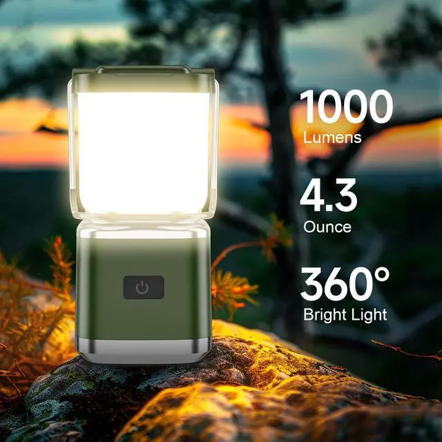 Alt view image 2 of 7 - LED Ultra Bright Camping Lantern, Camping Light with 4 inch, 2 Pack | 20 Hours Runtime Portable Camping Light with Stepless Dimming, SOS, Rechargeable Lantern for Power Outages Hiking Emergency