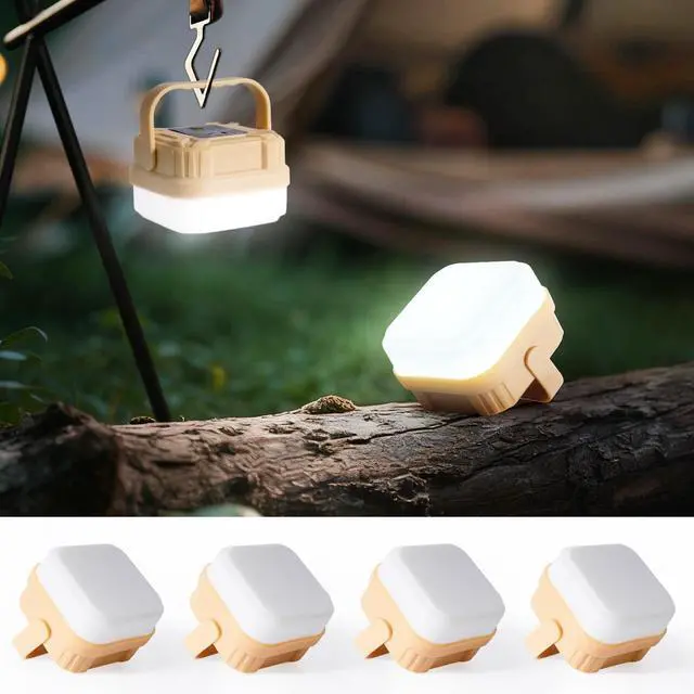 Main image of 4 Packs Rechargeable Camping Lights LED Camping Lantern | 300LM, 3 Light Modes, Portable IP53 Waterproof Tent Lights for Camp, Outdoor,Hiking, Fishing,Emergency Outage
