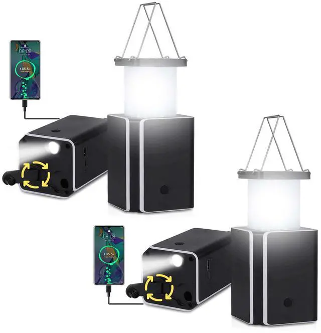 Main image of Solar LED Rechargeable Emergency Camping Lantern,White Solar Rechargeable,Rechargeable Type C,Emergency Lights Hand-Crank Power Generation,Phone Power Supply Function,flashlights