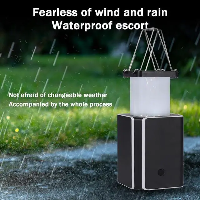 Alt view image 4 of 7 - Solar LED Rechargeable Emergency Camping Lantern,White Solar Rechargeable,Rechargeable Type C,Emergency Lights Hand-Crank Power Generation,Phone Power Supply Function,flashlights