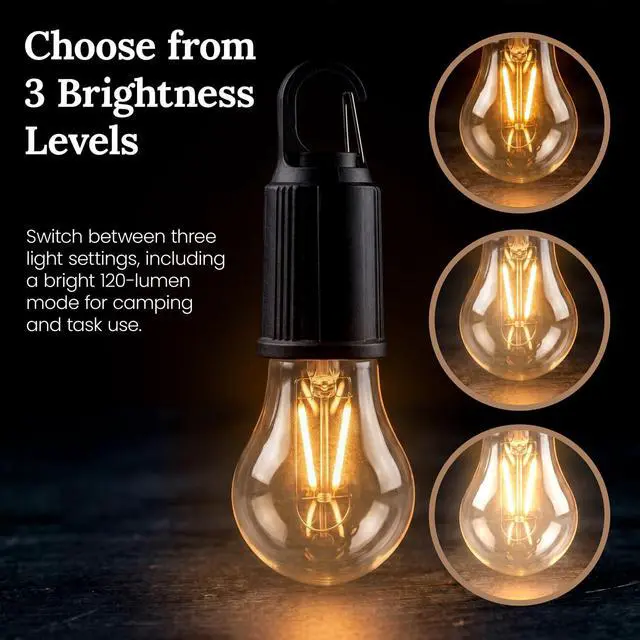 Alt view image 2 of 7 - USB-C Rechargeable Outdoor Camping Bulb Light