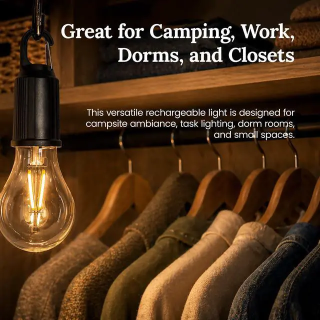 Alt view image 7 of 7 - USB-C Rechargeable Outdoor Camping Bulb Light