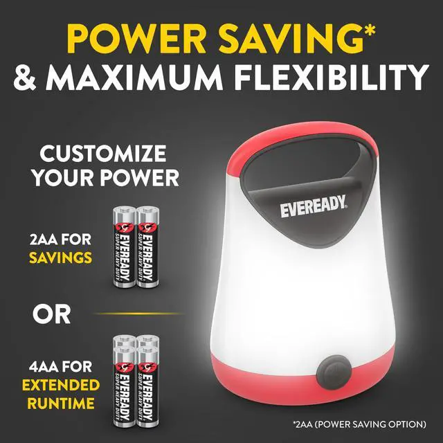 Alt view image 4 of 7 - LED Camping Lantern X-250, Bright Tent Lights, Rugged Water Resistant LED Lanterns, 100 Hour Run-time, Red and Black