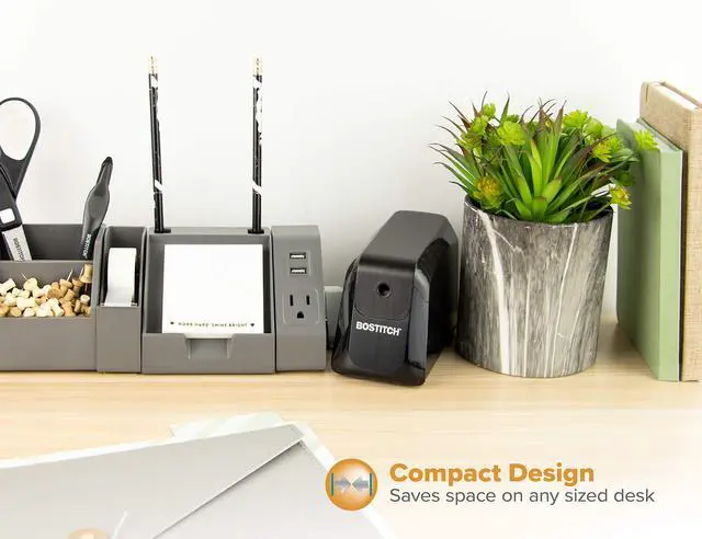 Alt view image 6 of 7 - Office Battery Pencil Sharpener, 4X Longer Cutter Life, Tip Saver Technology, Black (BPS4-BLK)