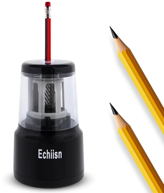 Main image of Electric Pencil Sharpener, Office Personal Super Sharp, Powerful Stall-Free Motor, 10yr Warranty, (Black)
