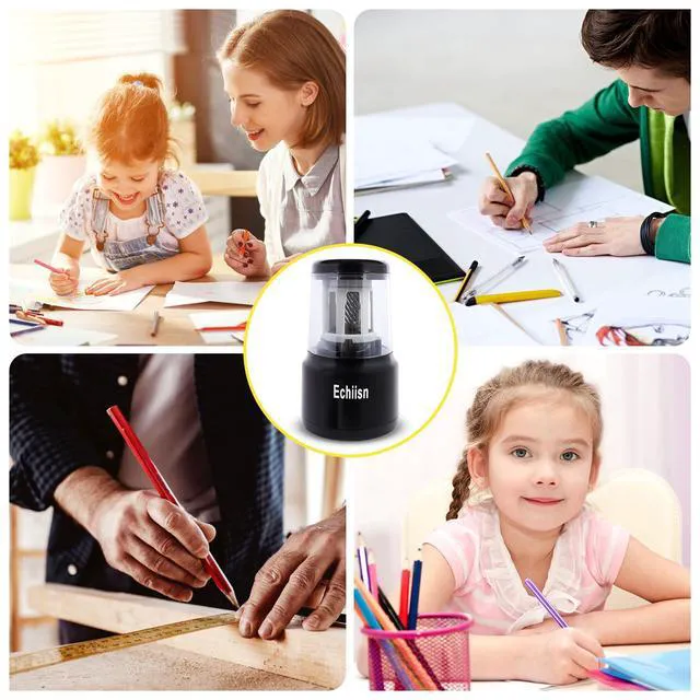 Alt view image 6 of 6 - Electric Pencil Sharpener, Office Personal Super Sharp, Powerful Stall-Free Motor, 10yr Warranty, (Black)