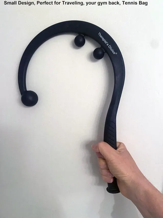 Alt view image 4 of 4 - Travel Size Pressure Point Hook Cane, Back and Neck Massager for Trigger Point Fibromyalgia Pain Relief and Self Massage, 15.5" Long, Perfect Size for Home, Office, Gym, Travel