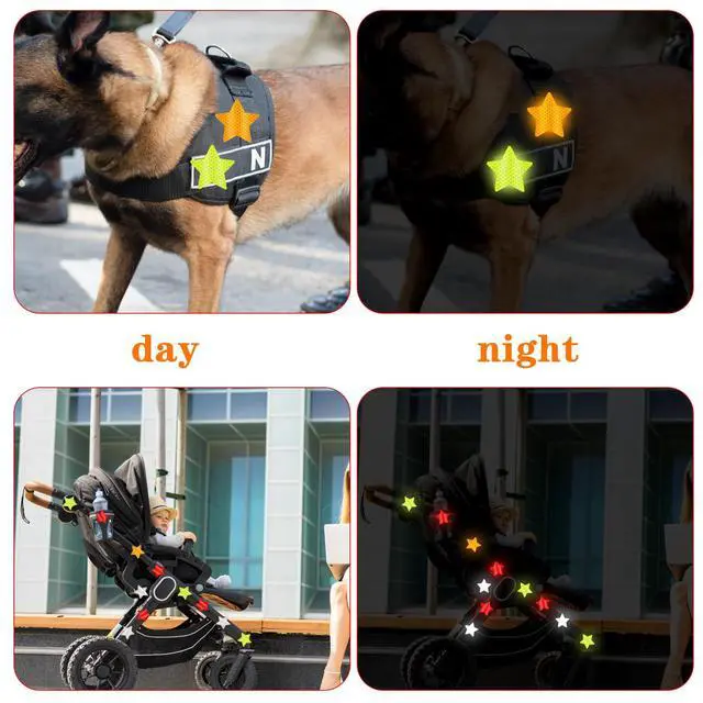 Alt view image 6 of 7 - 40Pcs Star Shape Reflective Stickers, Warning Safety Reflector Stickers for Kids, Waterproof Safety Helmet Stickers for Vehicles, Bicycles, Motorcyclesc and Construction Workers