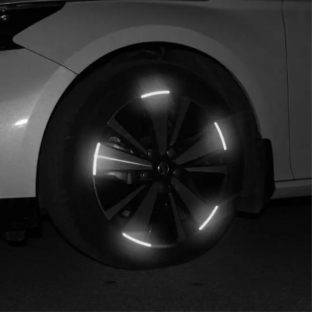 Alt view image 4 of 7 - 42Pcs Reflective Stickers, Reflective Helmet Bicycle Sticker, Driveway Reflectors, BikeReflective Tape, NightSafety Stickers for Bicycle, Motorcycle, Wheelchairs, Scooter (White)