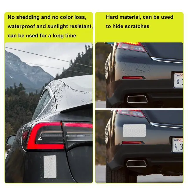 Alt view image 7 of 7 - 42Pcs Reflective Stickers, Reflective Helmet Bicycle Sticker, Driveway Reflectors, BikeReflective Tape, NightSafety Stickers for Bicycle, Motorcycle, Wheelchairs, Scooter (White)