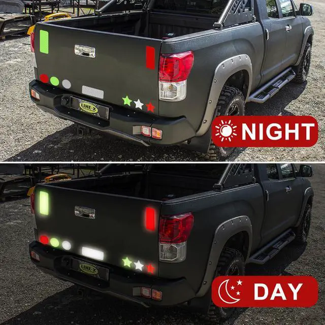 Alt view image 4 of 7 - 90 Pcs Safety Reflective Stickers, Warning Reflective Stickers, Waterproof Reflective Tape Stickers Night Visibility Adhesive Car Reflector Sticker for Motorcycle Bicycle Vehicle (3 colors,3 shapes)