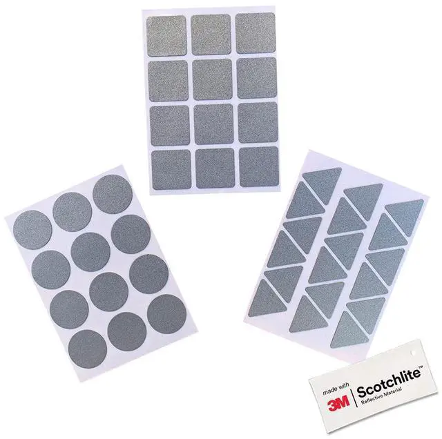 Main image of Reflective Stickers | Pre-Cut Safety Decal Stickers | Made with 3M Reflective Material | for Backpacks, Bikes, Helmets, Strollers, Mailboxes