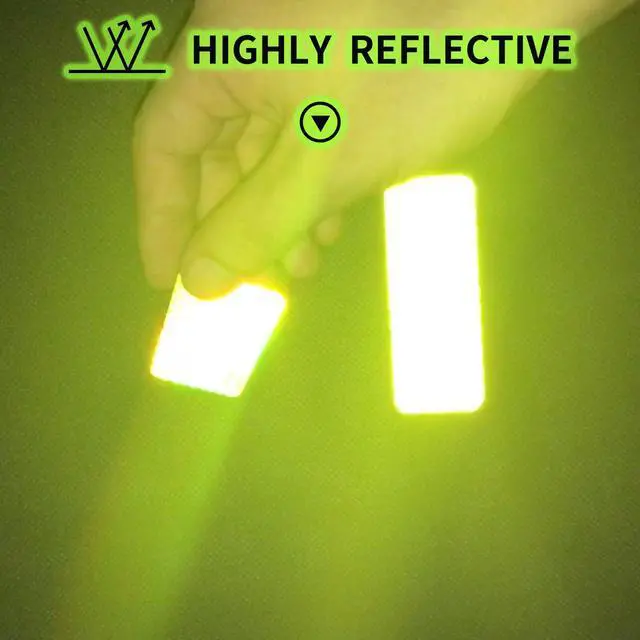 Alt view image 2 of 7 - Reflective Stickers Super Reflection, Safety Reflective Tape for Car Trailer Truck Bike Motorcycle, 20 Pcs Fluorescent Yellow-Green Outdoor Waterproof 3.15" X 1.18"