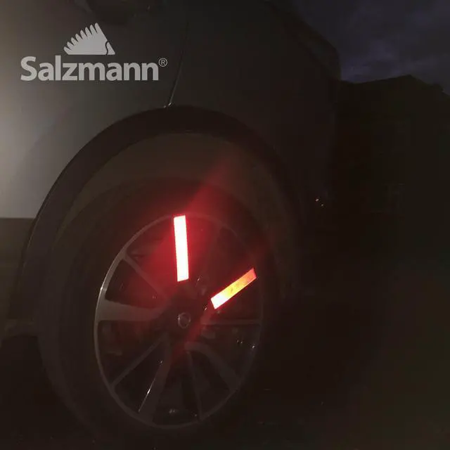 Alt view image 5 of 6 - Diamond Grade Reflective Sticker, 3M Material, Waterproof, All-Weather, Red, Pack of 4 | Made with 3M Reflective Material | Waterproof Safety Decals | Yellow, Orange, Red & White