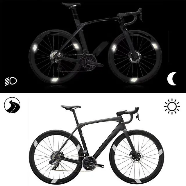 Alt view image 3 of 7 - 42Pcs Reflective Stickers, Reflective Decals Multi Shapes Kit, Waterproof Outdoor Safety Warning Reflective Stickers, Night Visibility Adhesive Stickers for Helmet, Bicycle, Car & Stroller