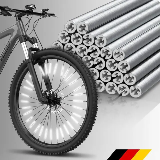 Main image of Bike Reflectors for Night Riding - 360° Visibility and Easy mounting I Spoke reflectors Made with 3M Scotchlite, Bicycle Spoke reflectors Bike Spoke Skins, Bike Spoke Lights, Reflective Spoke