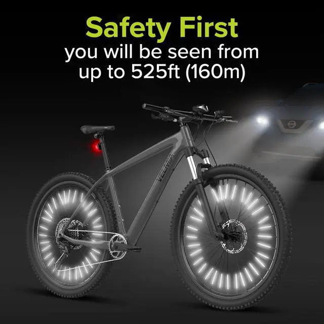 Alt view image 2 of 7 - Bike Reflectors for Night Riding - 360° Visibility and Easy mounting I Spoke reflectors Made with 3M Scotchlite, Bicycle Spoke reflectors Bike Spoke Skins, Bike Spoke Lights, Reflective Spoke
