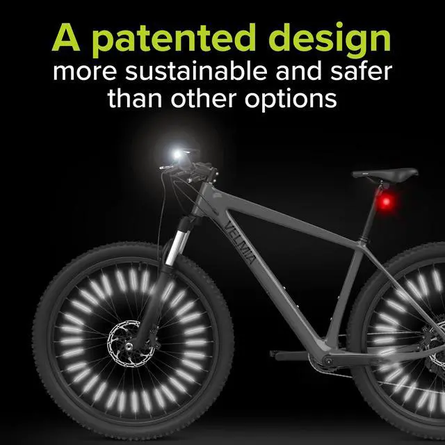 Alt view image 6 of 7 - Bike Reflectors for Night Riding - 360° Visibility and Easy mounting I Spoke reflectors Made with 3M Scotchlite, Bicycle Spoke reflectors Bike Spoke Skins, Bike Spoke Lights, Reflective Spoke
