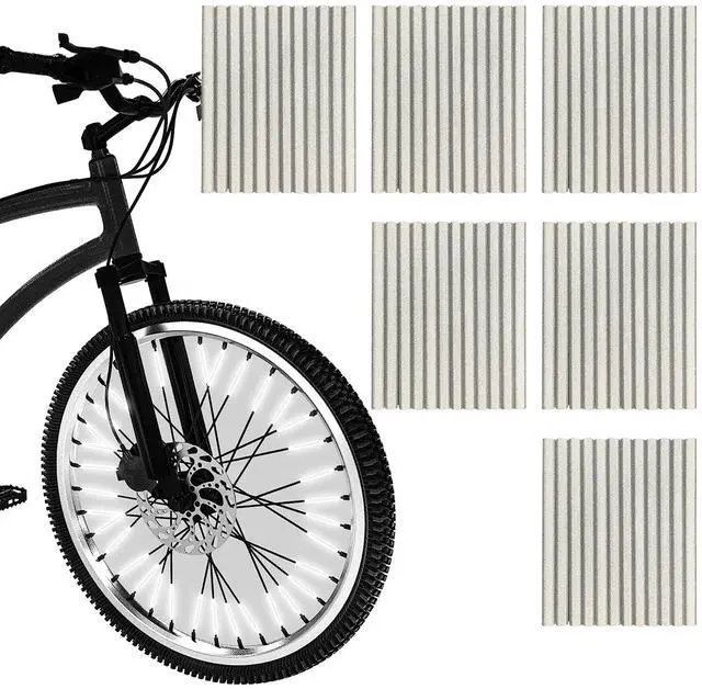 Main image of 72 Pcs Bicycle Spoke Reflective Skins Bike Reflectors for Night Riding 360°Visibility,Suitable for Bikes, Motorcycles,Ebike Reflector,Safety Warnings and DIY Decorations,So Cool(Silvery)