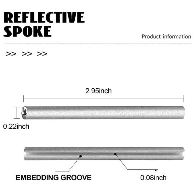 Alt view image 5 of 7 - 72 Pcs Bicycle Spoke Reflective Skins Bike Reflectors for Night Riding 360°Visibility,Suitable for Bikes, Motorcycles,Ebike Reflector,Safety Warnings and DIY Decorations,So Cool(Silvery)
