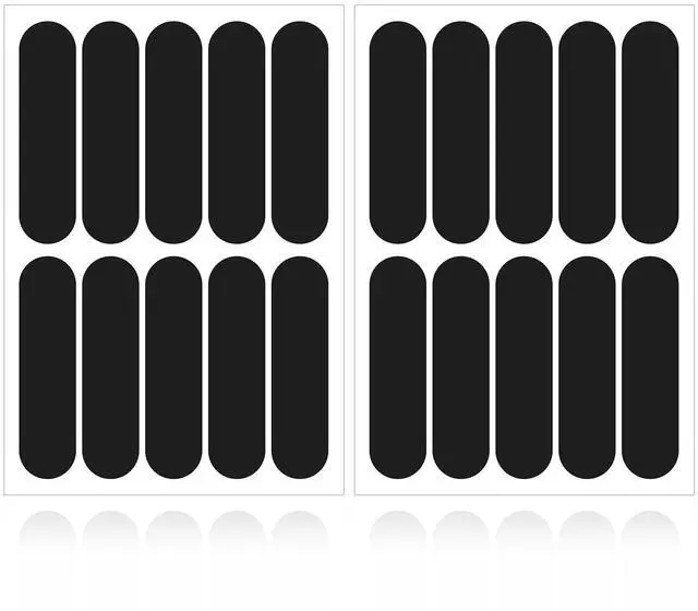 Main image of 20Pcs Black Reflective Stickers, Motorcycle Helmet Safety Stickers, Night Visibility Safety Reflective Tape for Bicycle, Outdoor (7x1.8cm)