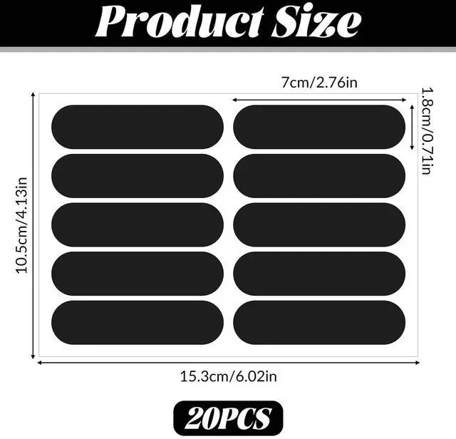 Alt view image 6 of 6 - 20Pcs Black Reflective Stickers, Motorcycle Helmet Safety Stickers, Night Visibility Safety Reflective Tape for Bicycle, Outdoor (7x1.8cm)