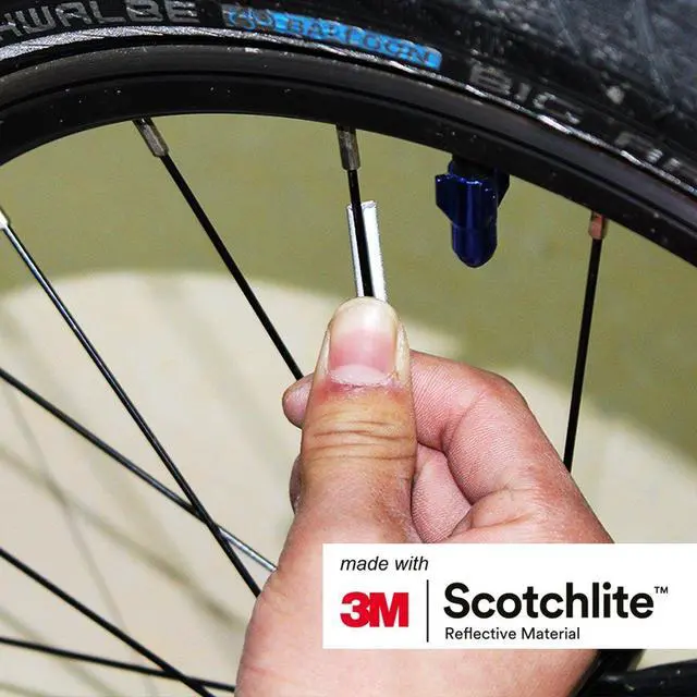 Alt view image 2 of 6 - Spoke Reflectors for Bicycles | 36 Pieces | Made with 3M Scotchlite Reflective Material | High Visibility Wheel Reflectors