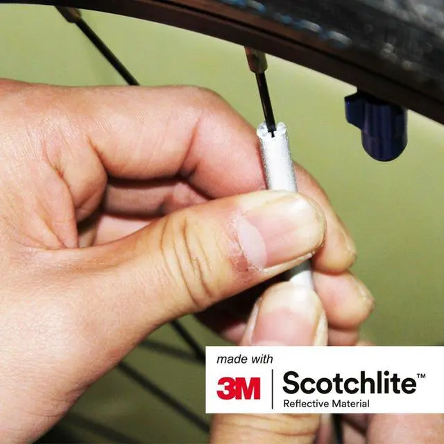 Alt view image 3 of 6 - Spoke Reflectors for Bicycles | 36 Pieces | Made with 3M Scotchlite Reflective Material | High Visibility Wheel Reflectors