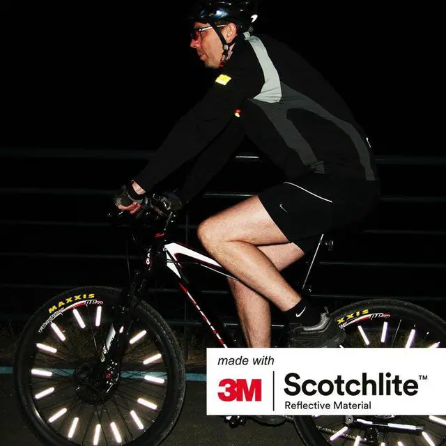 Alt view image 5 of 6 - Spoke Reflectors for Bicycles | 36 Pieces | Made with 3M Scotchlite Reflective Material | High Visibility Wheel Reflectors