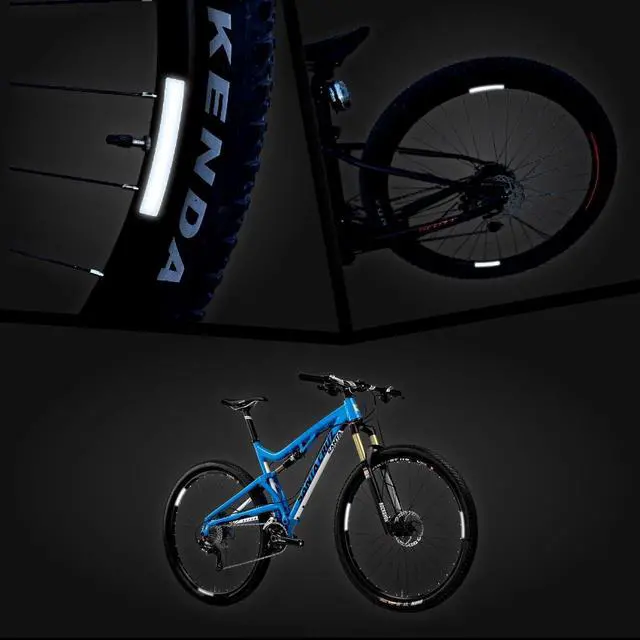 Alt view image 7 of 7 - Reflective Wheel Rim Stickers - 16 Pcs Reflective Decals, 720+ Candle Power Wheel Reflectors for Bike | Bikes & Helmets, Wheel Rim Use, Scooter Compatible, Safety Stickers, Retroreflective