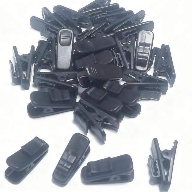 Alt view image 6 of 6 - 26 Pack Headphone Cable Clips, Anti-Slip Wire Holder for Earphone, Microphone, Earbud Cords - Clip to Shirt, Collar for Tangle-Free Music & Calls During Exercise, Work, Office