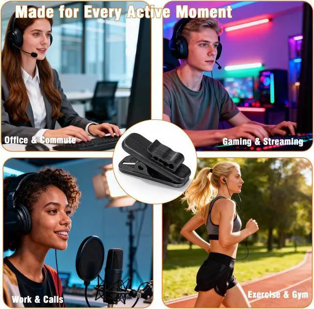 Alt view image 5 of 6 - 26Pcs Headphone Cable Clips, Small Cord Management Clips for Earphones & Microphones Secure & Organize 1.5mm-2.5mm Round Wires, Ideal for Sports, Office, Travel, and Daily Use