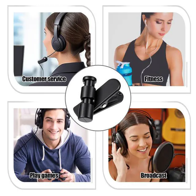 Alt view image 5 of 7 - 6 Pack Headphone Wire Clips, Rotatable Wire Clips Cable Cord Clamp Hooks Collar Clothing Clip Earphone Winder Earbud Cable Clip Clamp Hooks to Keep Microphone Cord for 2-4mmDiameter Round