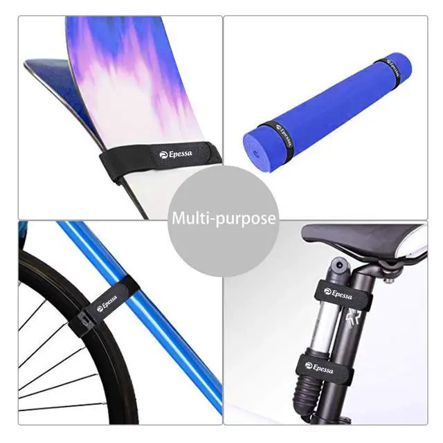 Alt view image 3 of 7 - Bike Rack Strap Bike Wheel Stabilizer Straps, Stonger Grip with Gel, Adjustable Bicycle Straps, Bike Accessories, 2 Pack (Black)