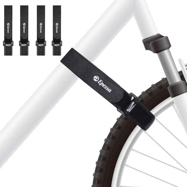 Main image of Bike Rack Strap Bike Wheel Stabilizer Straps, Bike Strap with Stonger Gel Grip, Adjustable Bicycle Wheel Straps for Rack(4XBlack)